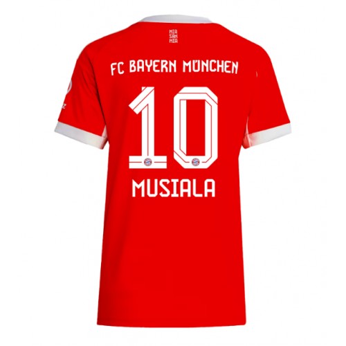 Dres Bayern Munich Jamal Musiala #10 Domaci za Žensko 2025-26 Kratak Rukav